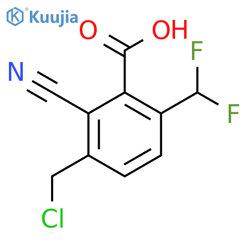 3-Chloromethyl-2-cyano-6-(difluoromethyl)benzoic acid structure