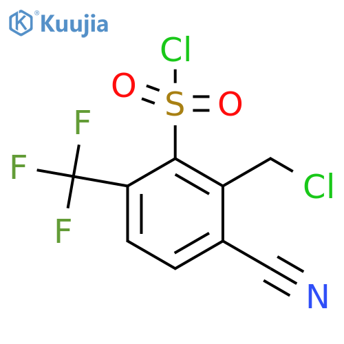 2-Chloromethyl-3-cyano-6-(trifluoromethyl)benzenesulfonyl chloride structure