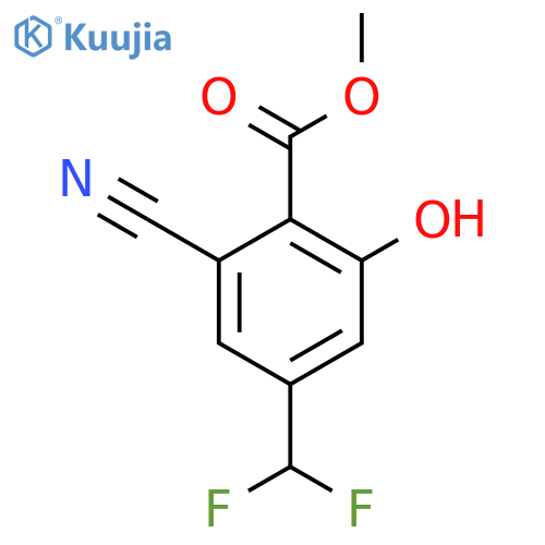 Methyl 2-cyano-4-difluoromethyl-6-hydroxybenzoate structure
