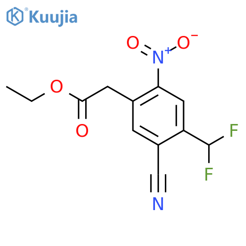 Ethyl 5-cyano-4-difluoromethyl-2-nitrophenylacetate structure