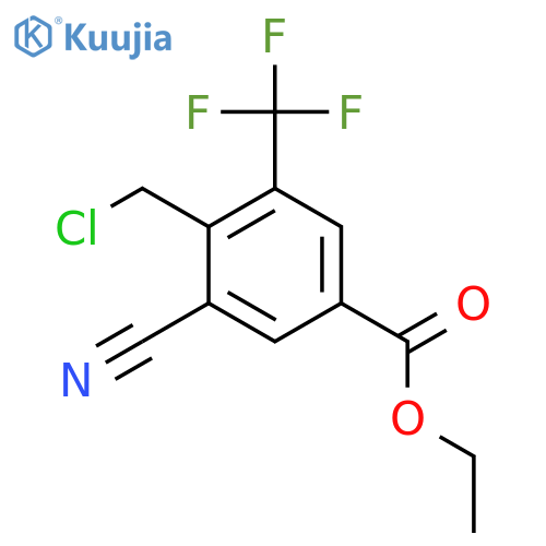 Ethyl 4-chloromethyl-3-cyano-5-(trifluoromethyl)benzoate structure