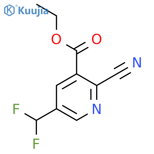 Ethyl 2-cyano-5-(difluoromethyl)nicotinate structure