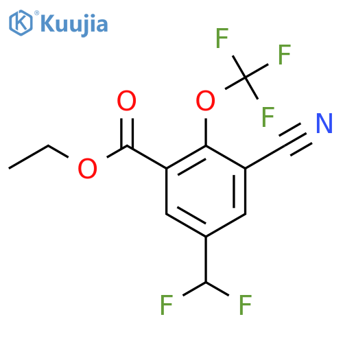 Ethyl 3-cyano-5-difluoromethyl-2-(trifluoromethoxy)benzoate structure