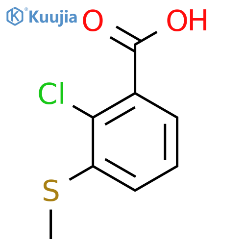 2-chloro-3-(methylsulfanyl)benzoic acid structure