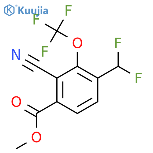 Methyl 2-cyano-4-difluoromethyl-3-(trifluoromethoxy)benzoate structure