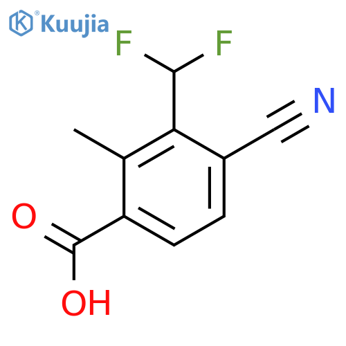 4-Cyano-3-difluoromethyl-2-methylbenzoic acid structure