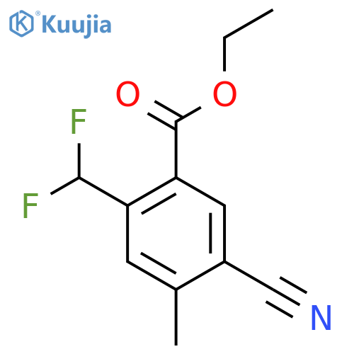 Ethyl 5-cyano-2-difluoromethyl-4-methylbenzoate structure