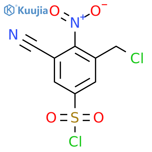 3-Chloromethyl-5-cyano-4-nitrobenzenesulfonyl chloride structure