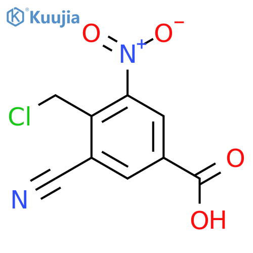 4-Chloromethyl-3-cyano-5-nitrobenzoic acid structure