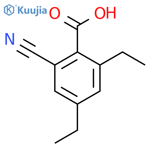 2-Cyano-4,6-diethylbenzoic acid structure