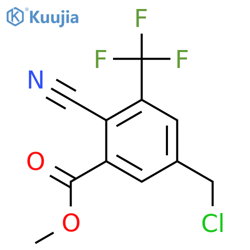 Methyl 5-chloromethyl-2-cyano-3-(trifluoromethyl)benzoate structure