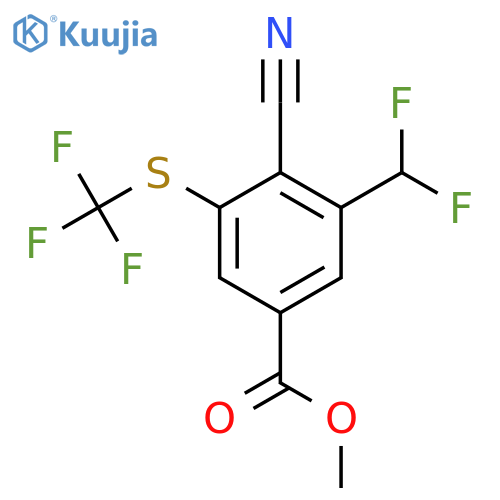Methyl 4-cyano-3-difluoromethyl-5-(trifluoromethylthio)benzoate structure