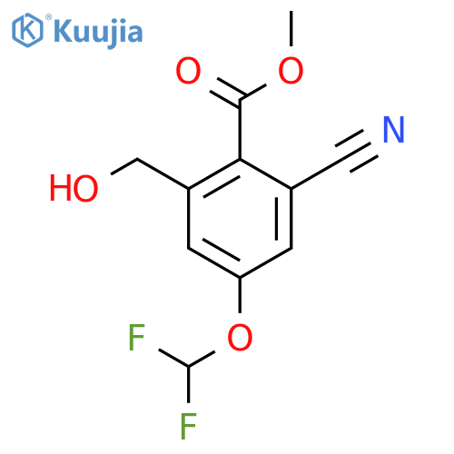 Methyl 2-cyano-4-difluoromethoxy-6-(hydroxymethyl)benzoate structure
