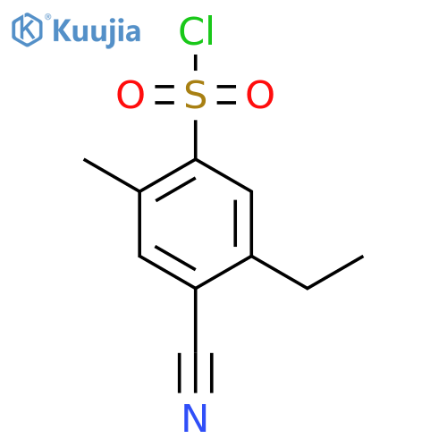 4-Cyano-5-ethyl-2-methylbenzenesulfonyl chloride structure