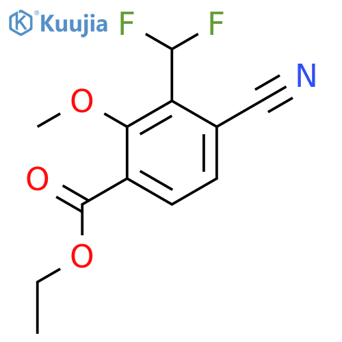 Ethyl 4-cyano-3-difluoromethyl-2-methoxybenzoate structure