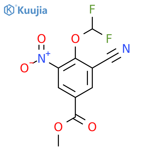 Methyl 3-cyano-4-difluoromethoxy-5-nitrobenzoate structure
