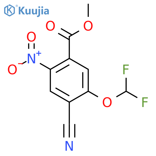 Methyl 4-cyano-5-difluoromethoxy-2-nitrobenzoate structure