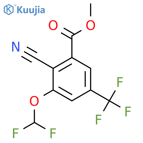 Methyl 2-cyano-3-difluoromethoxy-5-(trifluoromethyl)benzoate structure