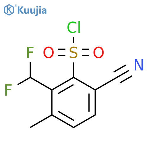 6-Cyano-2-difluoromethyl-3-methylbenzenesulfonyl chloride structure