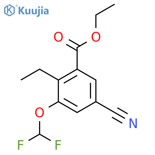 Ethyl 5-cyano-3-difluoromethoxy-2-ethylbenzoate structure
