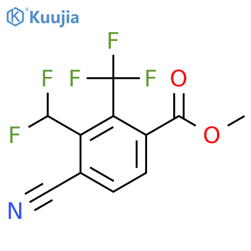 Methyl 4-cyano-3-difluoromethyl-2-(trifluoromethyl)benzoate structure