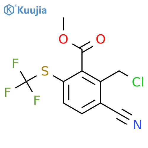 Methyl 2-chloromethyl-3-cyano-6-(trifluoromethylthio)benzoate structure