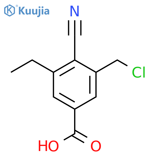 3-Chloromethyl-4-cyano-5-ethylbenzoic acid structure