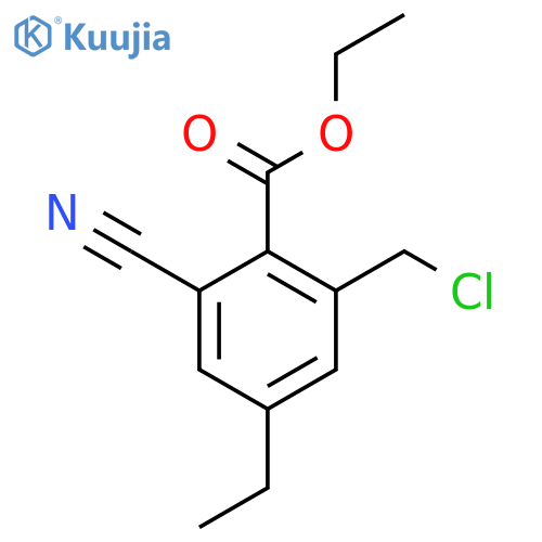 Ethyl 2-chloromethyl-6-cyano-4-ethylbenzoate structure