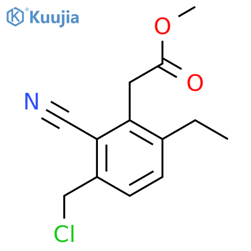 Methyl 3-chloromethyl-2-cyano-6-ethylphenylacetate structure