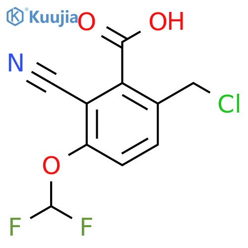 6-Chloromethyl-2-cyano-3-(difluoromethoxy)benzoic acid structure