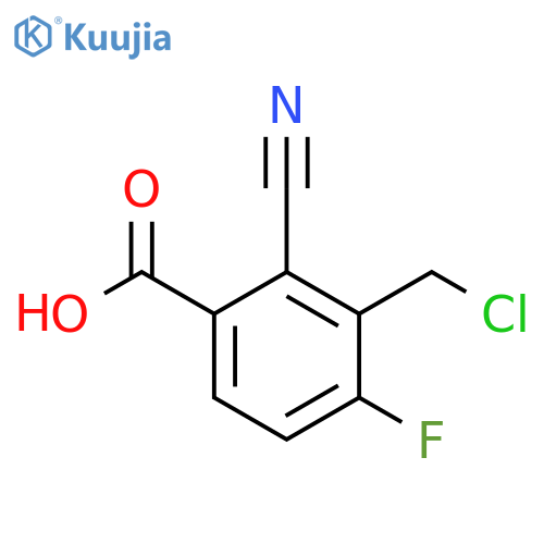 3-Chloromethyl-2-cyano-4-fluorobenzoic acid structure