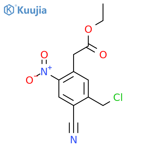 Ethyl 5-chloromethyl-4-cyano-2-nitrophenylacetate structure