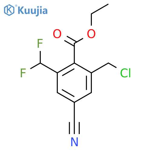 Ethyl 2-chloromethyl-4-cyano-6-(difluoromethyl)benzoate structure