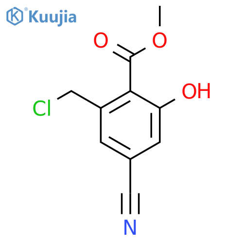 Methyl 2-chloromethyl-4-cyano-6-hydroxybenzoate structure