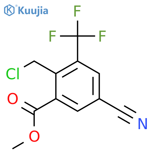 Methyl 2-chloromethyl-5-cyano-3-(trifluoromethyl)benzoate structure