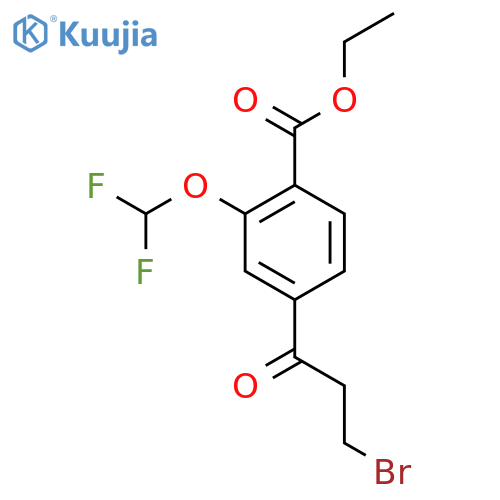 Ethyl 4-(3-bromopropanoyl)-2-(difluoromethoxy)benzoate structure