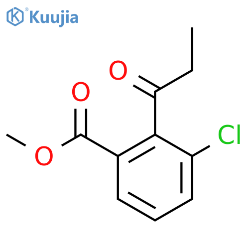 Methyl 3-chloro-2-propionylbenzoate structure
