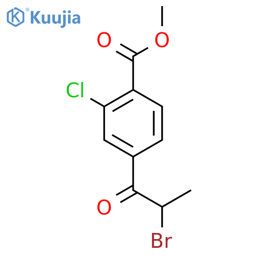 Methyl 4-(2-bromopropanoyl)-2-chlorobenzoate structure