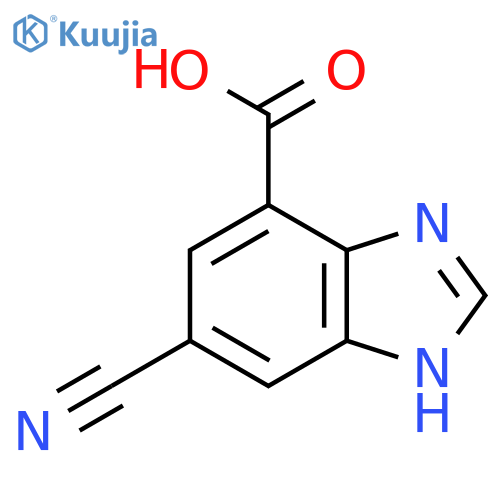 5-Cyano-1H-benzimidazole-7-carboxylic acid structure
