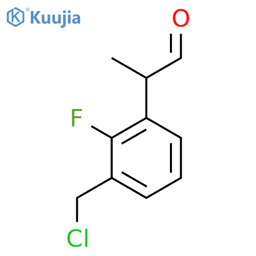 3-(Chloromethyl)-2-fluorophenylpropanal structure