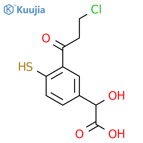 3-(3-Chloropropanoyl)-4-mercaptomandelic acid structure