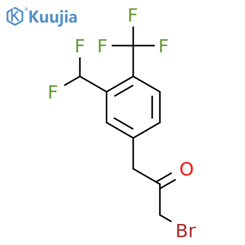 1-Bromo-3-(3-(difluoromethyl)-4-(trifluoromethyl)phenyl)propan-2-one structure