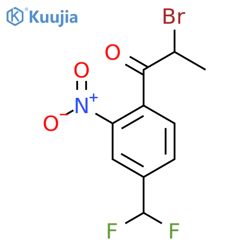 2-Bromo-1-(4-(difluoromethyl)-2-nitrophenyl)propan-1-one structure