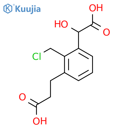 3-(2-Carboxyethyl)-2-(chloromethyl)mandelic acid structure