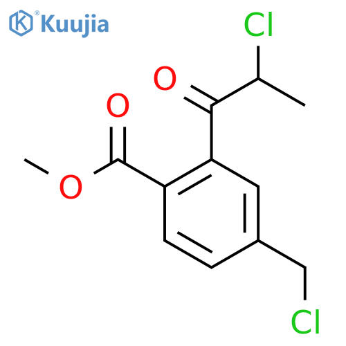 Methyl 4-(chloromethyl)-2-(2-chloropropanoyl)benzoate structure