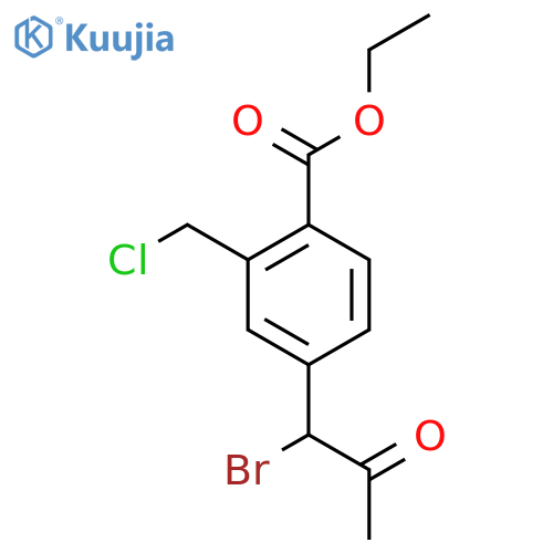 Ethyl 4-(1-bromo-2-oxopropyl)-2-(chloromethyl)benzoate structure