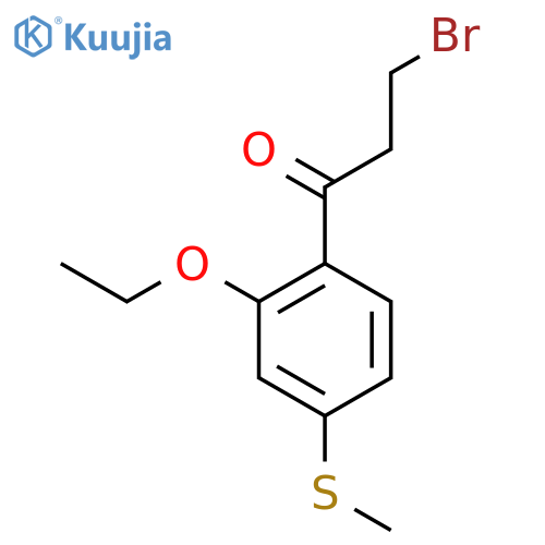 3-Bromo-1-(2-ethoxy-4-(methylthio)phenyl)propan-1-one structure