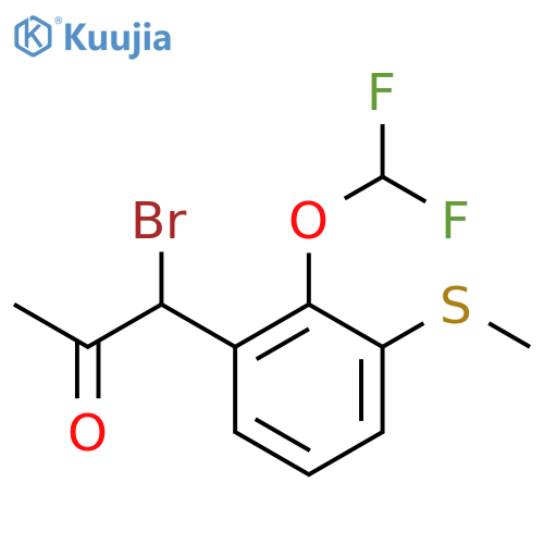 1-Bromo-1-(2-(difluoromethoxy)-3-(methylthio)phenyl)propan-2-one structure