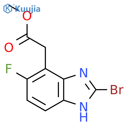 Methyl 2-bromo-6-fluoro-1H-benzimidazole-7-acetate structure