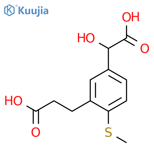 3-(2-Carboxyethyl)-4-(methylthio)mandelic acid structure